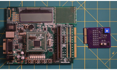 Locked-in amplifier Explorer 16 add-in board prototype