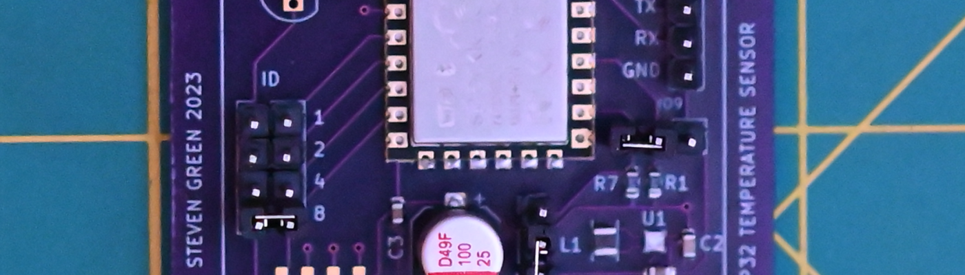 Fabricating my first temperature sensor board.
