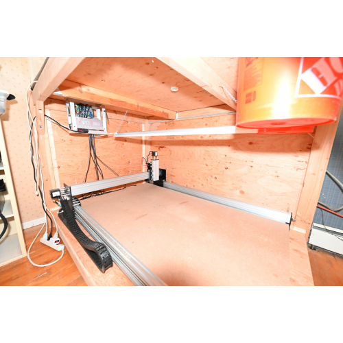 The CNC inside its enclosure